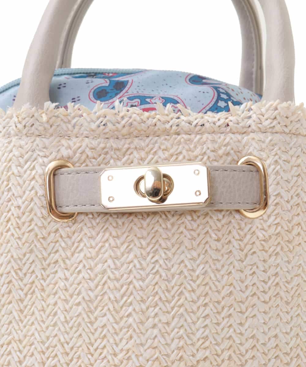 BPCGM54110 MK MICHEL KLEIN BAG(MK ミッシェルクラン バッグ) バケツ型カゴバッグ アイボリー