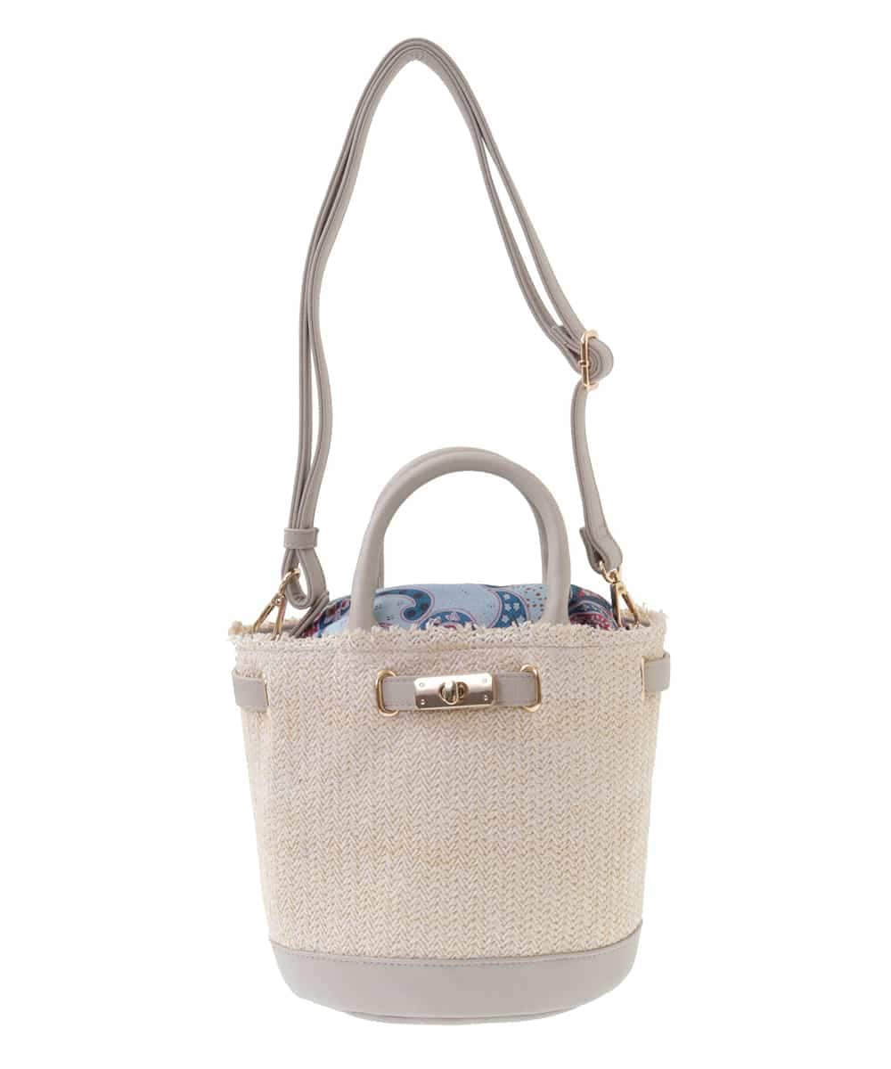 BPCGM54110 MK MICHEL KLEIN BAG(MK ミッシェルクラン バッグ) バケツ型カゴバッグ アイボリー