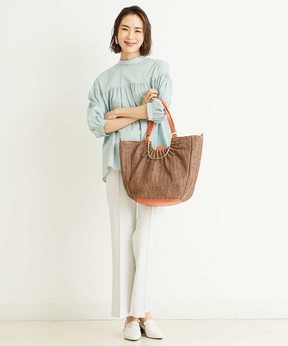 BPCGP31140 MK MICHEL KLEIN BAG(MK ミッシェルクラン バッグ) [3WAY]編みデザイントートバッグ オレンジ