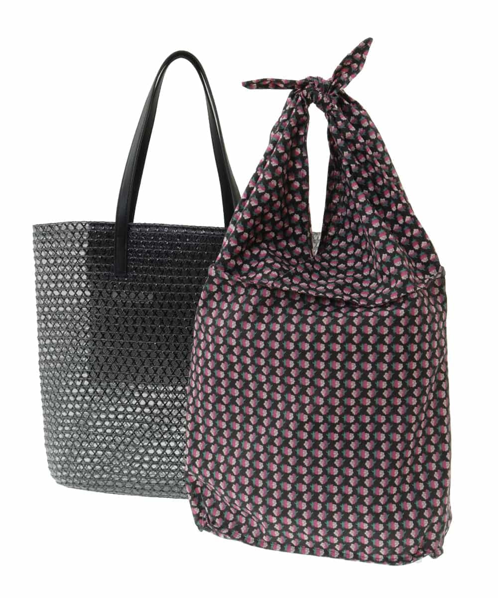 BPCGP32120 MK MICHEL KLEIN BAG(MK ミッシェルクラン バッグ) [インナー巾着付き]メッシュトートバッグ ブラック