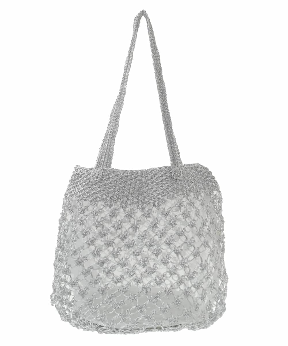BPCGP33130 MK MICHEL KLEIN BAG(MK ミッシェルクラン バッグ) メタルメッシュシアーバッグ シルバー