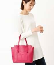 BPCGP34140 MK MICHEL KLEIN BAG(MK ミッシェルクラン バッグ) 【インナーポーチ付き】スカラップトートバッグ ピンク