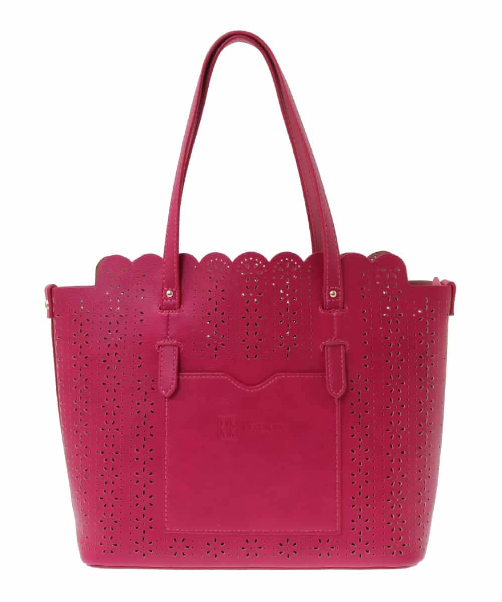 BPCGP34140 MK MICHEL KLEIN BAG(MK ミッシェルクラン バッグ) 【インナーポーチ付き】スカラップトートバッグ ピンク