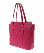 BPCGP34140 MK MICHEL KLEIN BAG(MK ミッシェルクラン バッグ) 【インナーポーチ付き】スカラップトートバッグ ピンク