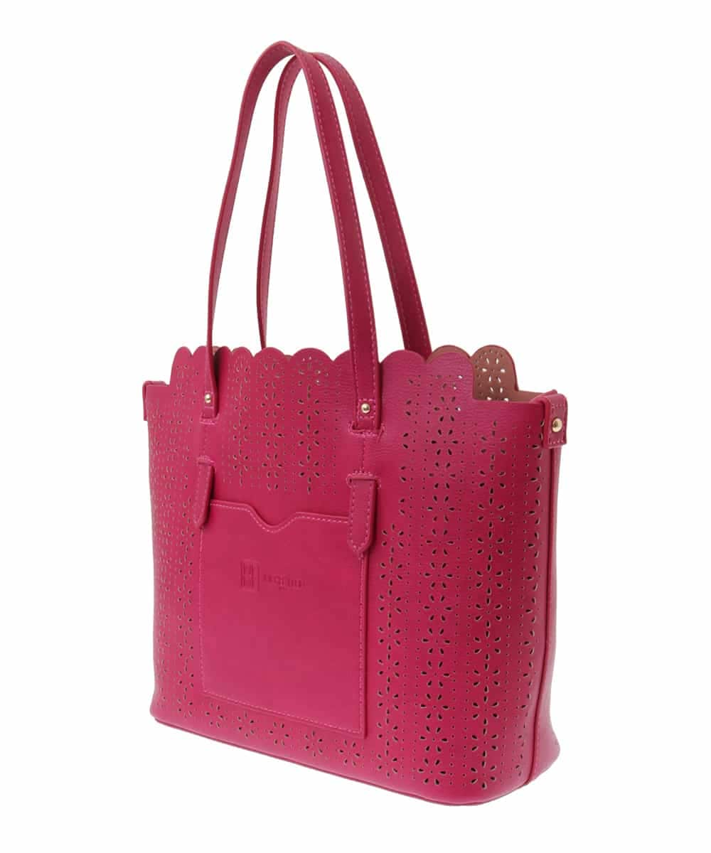 BPCGP34140 MK MICHEL KLEIN BAG(MK ミッシェルクラン バッグ) 【インナーポーチ付き】スカラップトートバッグ ピンク