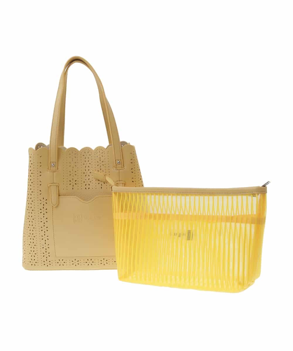 BPCGP34140 MK MICHEL KLEIN BAG(MK ミッシェルクラン バッグ) 【インナーポーチ付き】スカラップトートバッグ ピンク