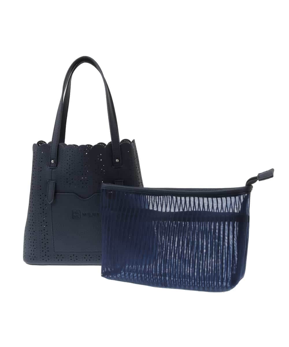 BPCGP34140 MK MICHEL KLEIN BAG(MK ミッシェルクラン バッグ) 【インナーポーチ付き】スカラップトートバッグ ピンク