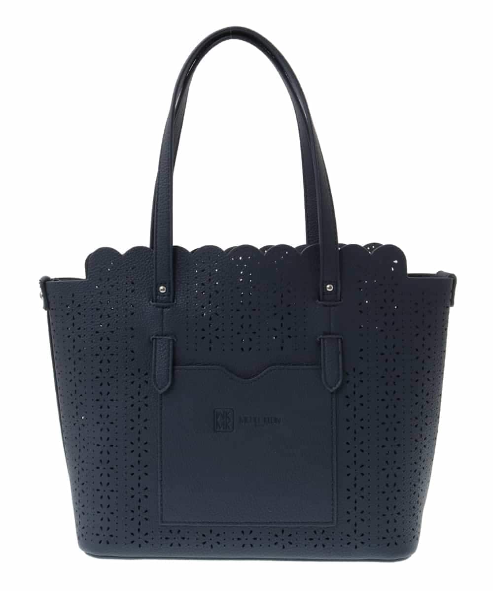 BPCGP34140 MK MICHEL KLEIN BAG(MK ミッシェルクラン バッグ) 【インナーポーチ付き】スカラップトートバッグ ネイビー