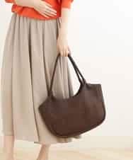 BPCGP37140 MK MICHEL KLEIN BAG(MK ミッシェルクラン バッグ) フェイクレザー編みデザイントート ブラウン