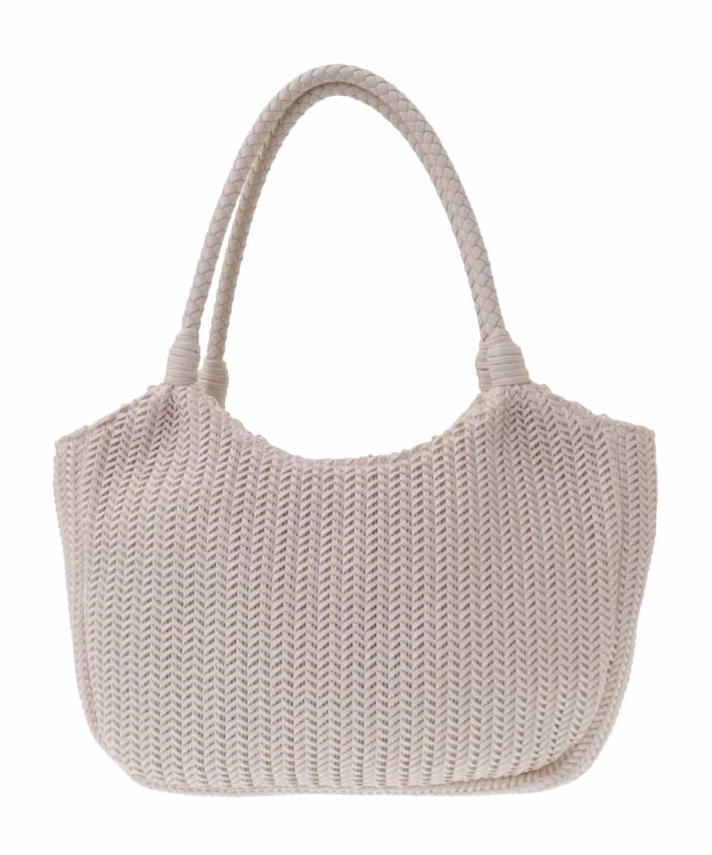 BPCGP37140 MK MICHEL KLEIN BAG(MK ミッシェルクラン バッグ) フェイクレザー編みデザイントート ベージュ