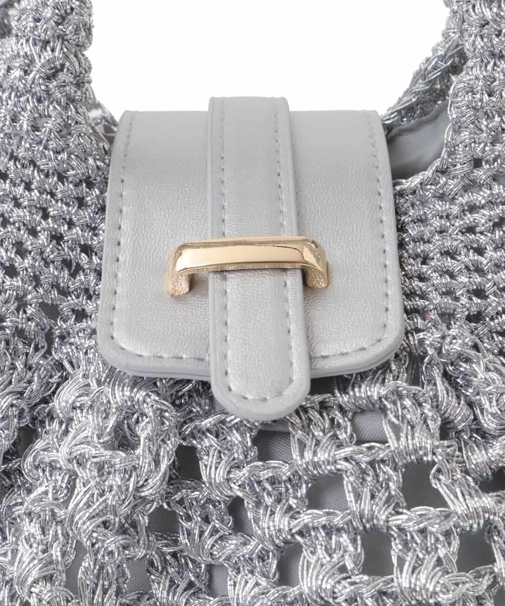 BPCGP38130 MK MICHEL KLEIN BAG(MK ミッシェルクラン バッグ) [2WAY]メッシュラメトートバッグ ブラック