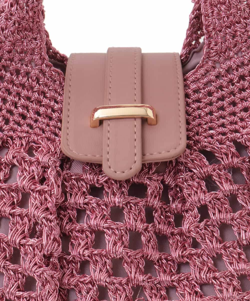 BPCGP38130 MK MICHEL KLEIN BAG(MK ミッシェルクラン バッグ) [2WAY]メッシュラメトートバッグ ブラック