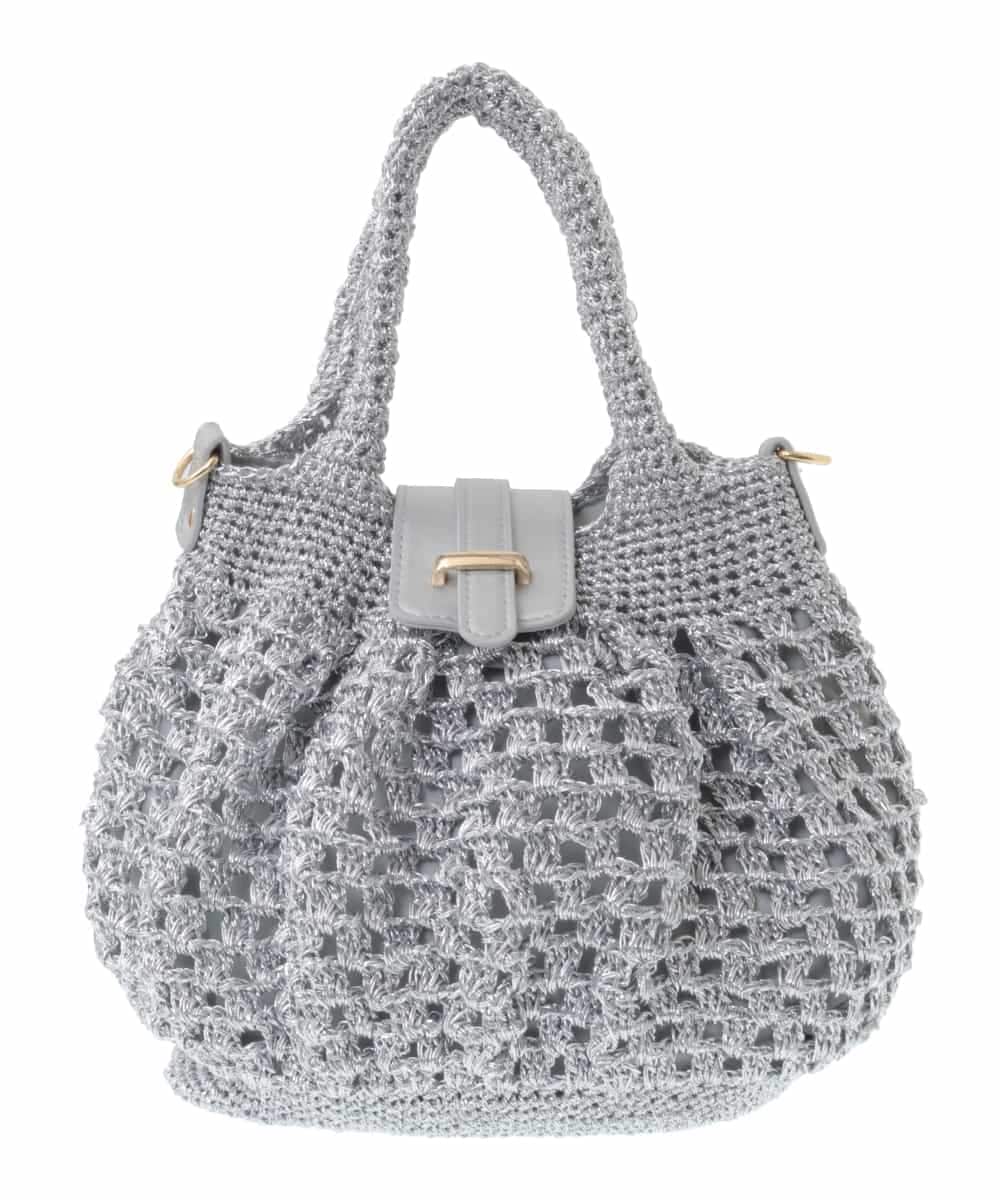 BPCGP38130 MK MICHEL KLEIN BAG(MK ミッシェルクラン バッグ) [2WAY]メッシュラメトートバッグ シルバー