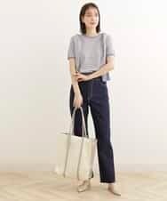 BPCGP41120 MK MICHEL KLEIN BAG(MK ミッシェルクラン バッグ) 編みデザインスクエアトートバッグ アイボリー