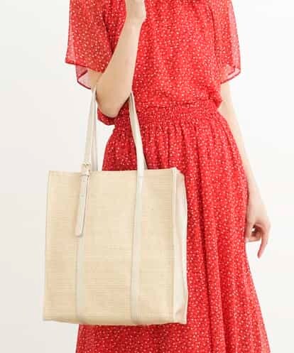BPCGP41120 MK MICHEL KLEIN BAG 編みデザインスクエアトートバッグ