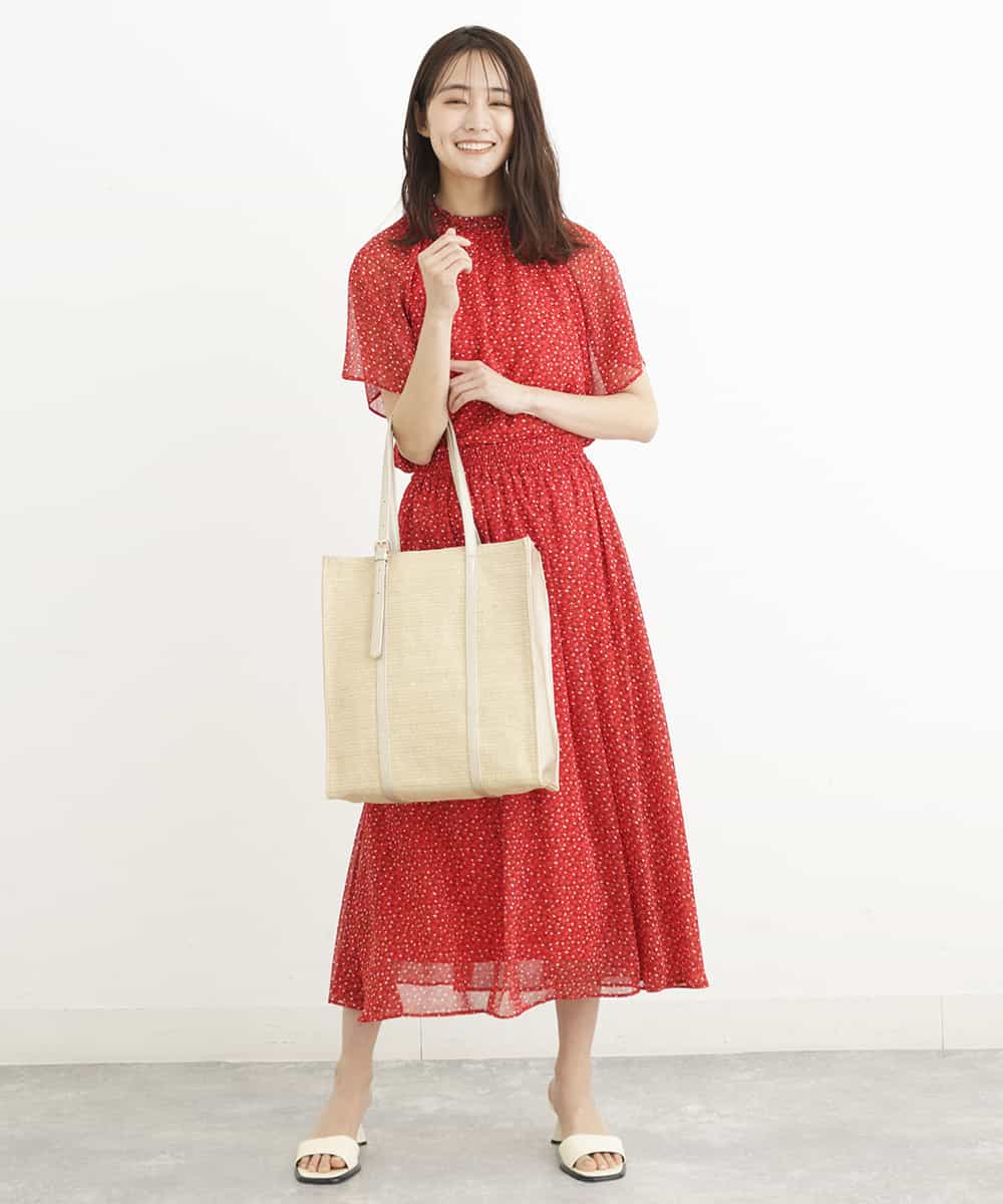 BPCGP41120 MK MICHEL KLEIN BAG(MK ミッシェルクラン バッグ) 編みデザインスクエアトートバッグ ベージュ