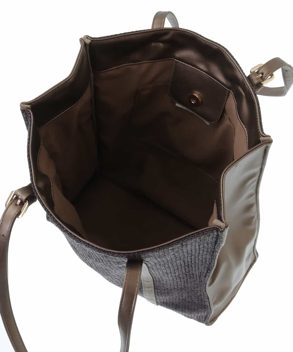 BPCGP41120 MK MICHEL KLEIN BAG(MK ミッシェルクラン バッグ) 編みデザインスクエアトートバッグ アイボリー