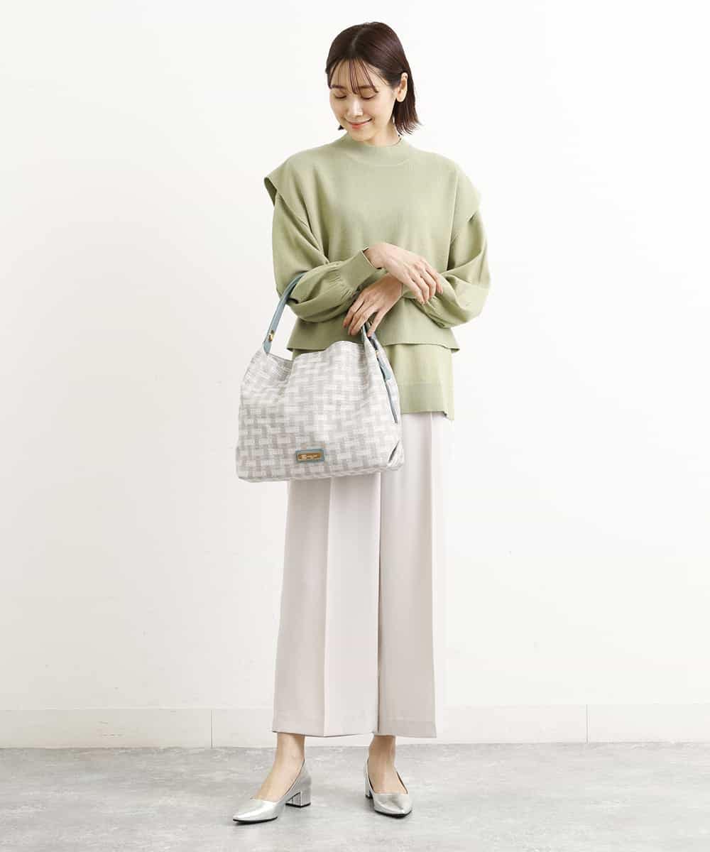 BPCGP41160 MK MICHEL KLEIN BAG(MK ミッシェルクラン バッグ) 【2WAY】デザインチェックトートバッグ ライトグレー