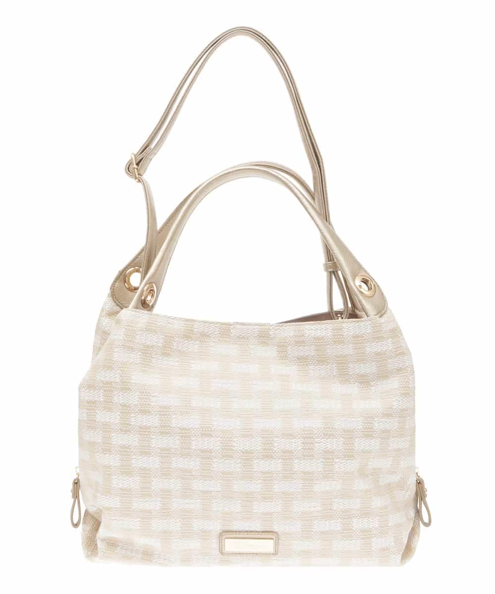 BPCGP41160 MK MICHEL KLEIN BAG(MK ミッシェルクラン バッグ) 【2WAY】デザインチェックトートバッグ ライトグレー
