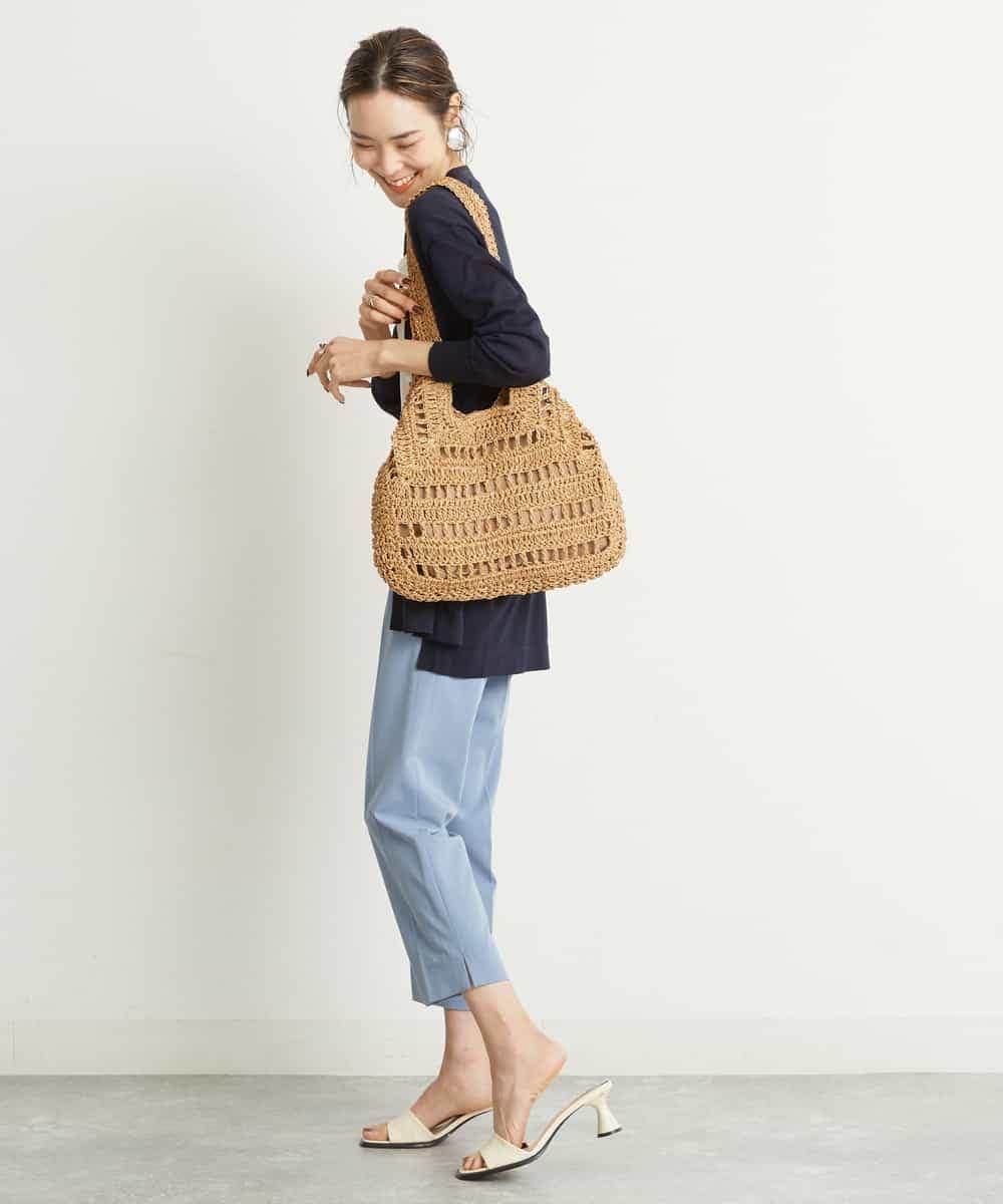 BPCGP42130 MK MICHEL KLEIN BAG(MK ミッシェルクラン バッグ) スクエアデザインメッシュバッグ キャメル
