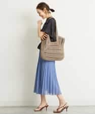 BPCGP42130 MK MICHEL KLEIN BAG(MK ミッシェルクラン バッグ) スクエアデザインメッシュバッグ モカ