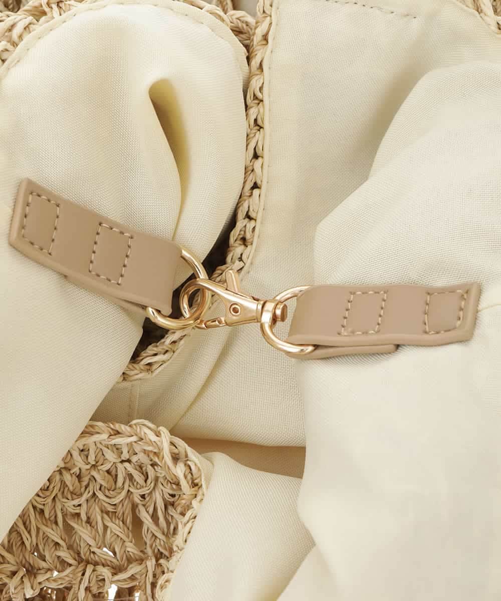 BPCGP42130 MK MICHEL KLEIN BAG(MK ミッシェルクラン バッグ) スクエアデザインメッシュバッグ ベージュ
