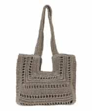 BPCGP42130 MK MICHEL KLEIN BAG(MK ミッシェルクラン バッグ) スクエアデザインメッシュバッグ モカ