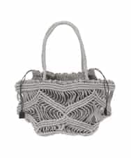 BPCGP43140 MK MICHEL KLEIN BAG(MK ミッシェルクラン バッグ) 巾着付きメッシュトートバッグ グレー