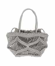BPCGP43140 MK MICHEL KLEIN BAG(MK ミッシェルクラン バッグ) 巾着付きメッシュトートバッグ グレー