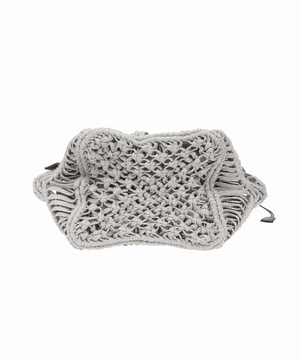 BPCGP43140 MK MICHEL KLEIN BAG(MK ミッシェルクラン バッグ) 巾着付きメッシュトートバッグ グレー