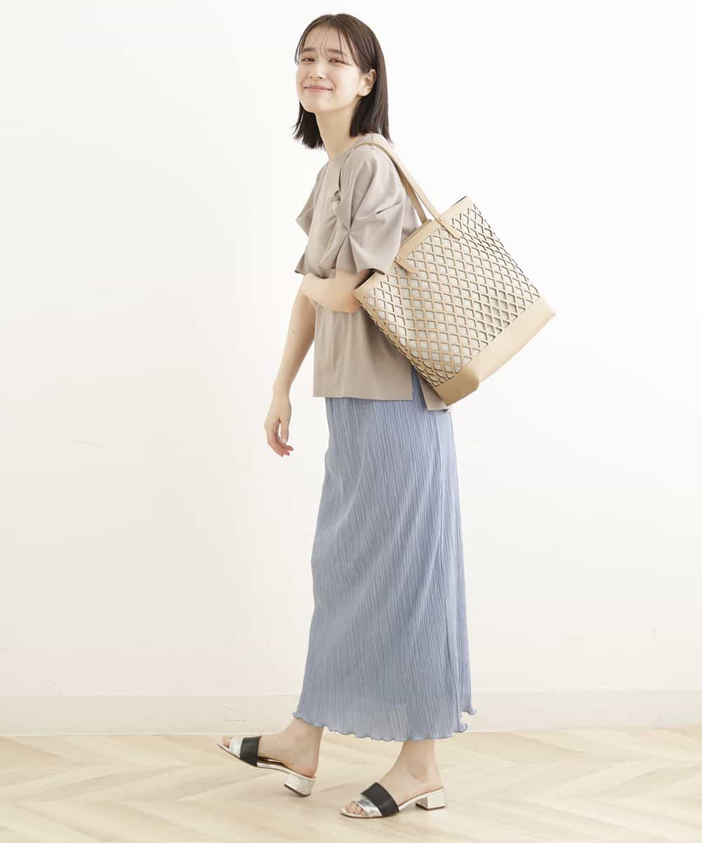 BPCGP52150 MK MICHEL KLEIN BAG(MK ミッシェルクラン バッグ) カットワークメッシュバッグ ベージュ