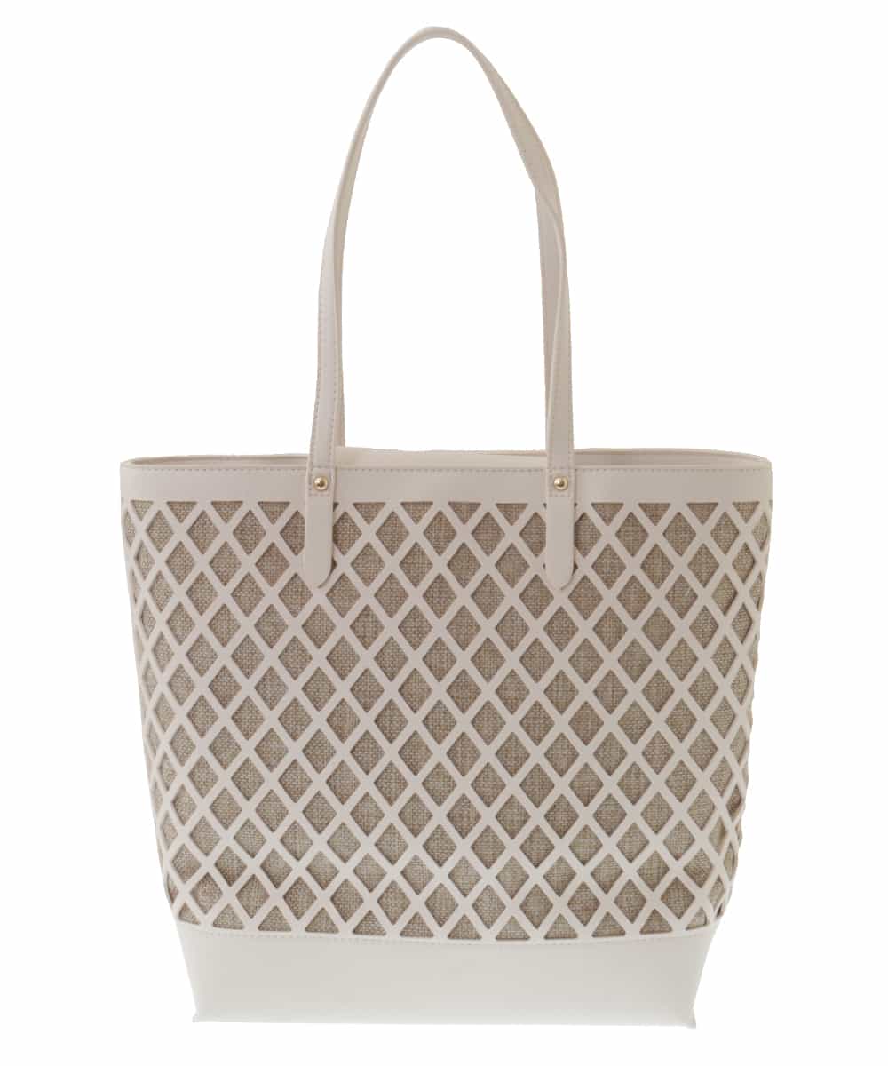 BPCGP52150 MK MICHEL KLEIN BAG(MK ミッシェルクラン バッグ) カットワークメッシュバッグ アイボリー