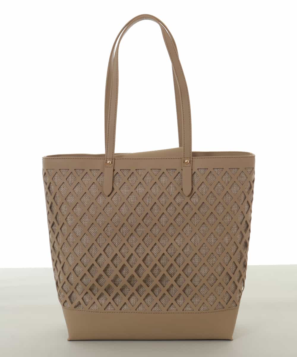 BPCGP52150 MK MICHEL KLEIN BAG(MK ミッシェルクラン バッグ) カットワークメッシュバッグ ベージュ