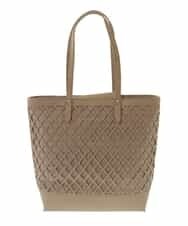 BPCGP52150 MK MICHEL KLEIN BAG(MK ミッシェルクラン バッグ) カットワークメッシュバッグ ベージュ