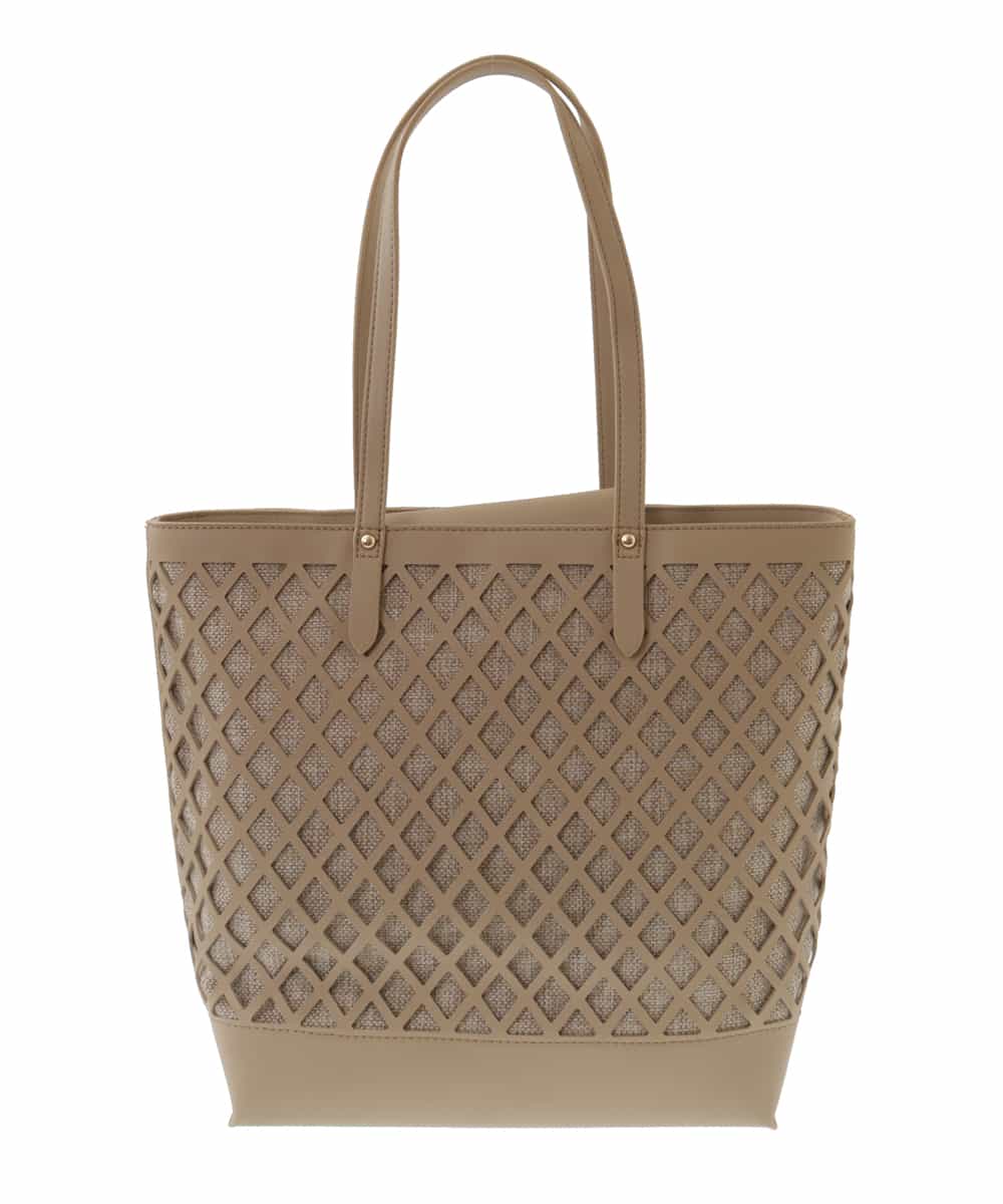 BPCGP52150 MK MICHEL KLEIN BAG(MK ミッシェルクラン バッグ) カットワークメッシュバッグ ベージュ