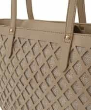 BPCGP52150 MK MICHEL KLEIN BAG(MK ミッシェルクラン バッグ) カットワークメッシュバッグ ベージュ