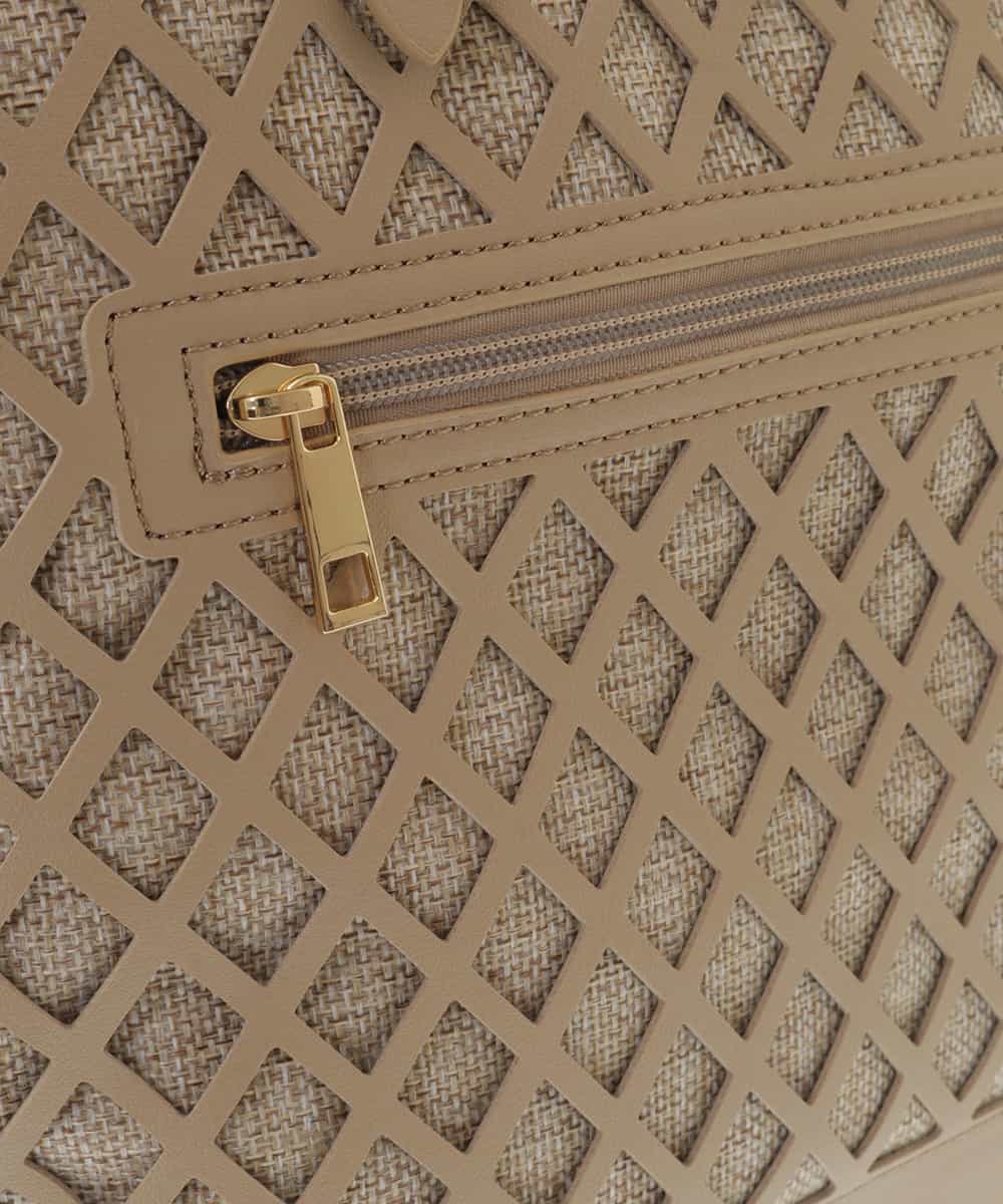 BPCGP52150 MK MICHEL KLEIN BAG(MK ミッシェルクラン バッグ) カットワークメッシュバッグ ベージュ
