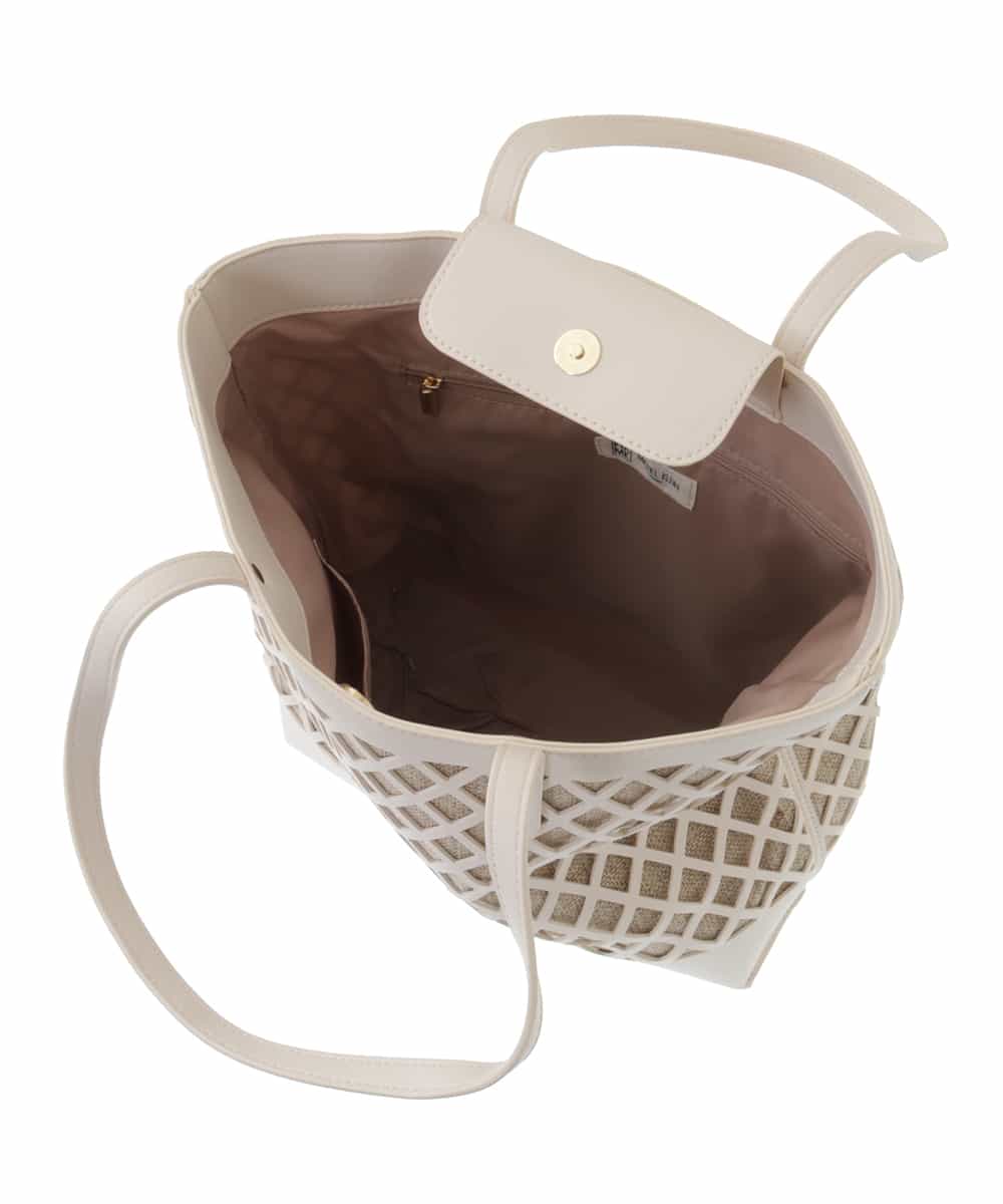 BPCGP52150 MK MICHEL KLEIN BAG(MK ミッシェルクラン バッグ) カットワークメッシュバッグ ベージュ