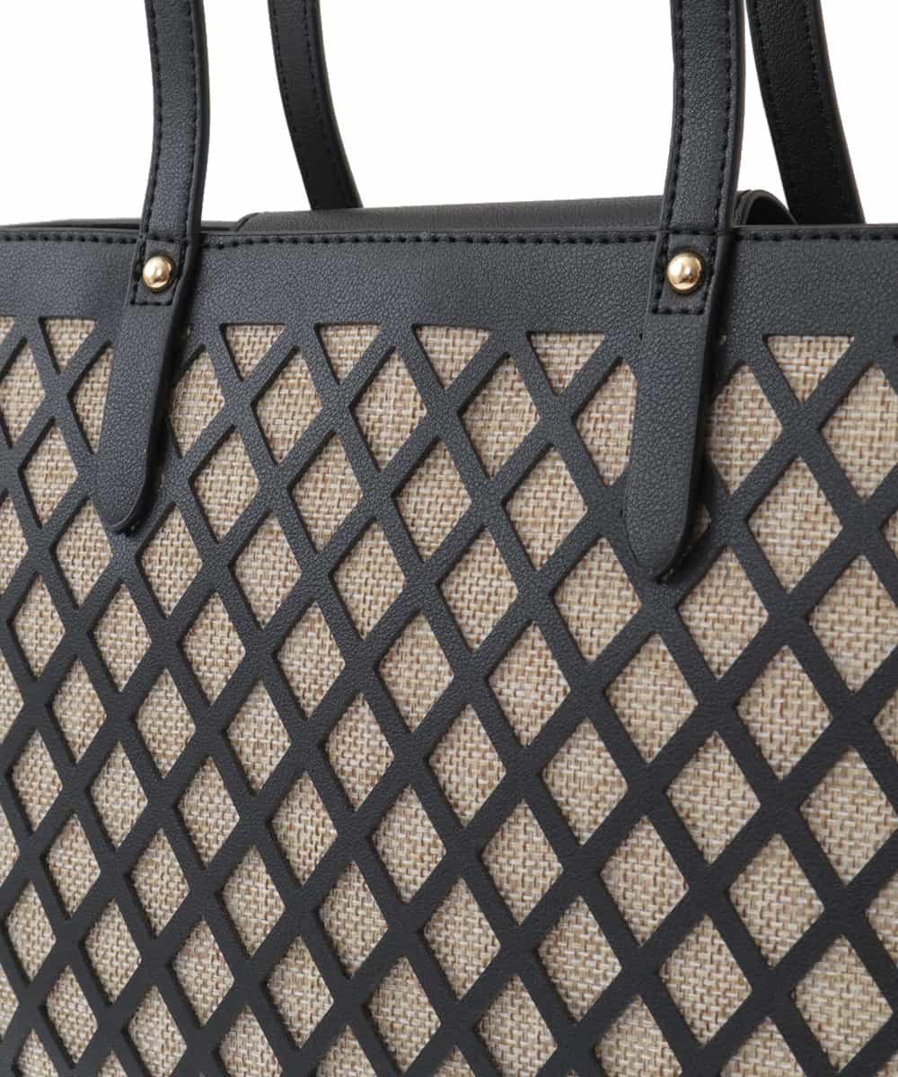 BPCGP52150 MK MICHEL KLEIN BAG(MK ミッシェルクラン バッグ) カットワークメッシュバッグ ベージュ