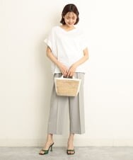 BPCGP53140 MK MICHEL KLEIN BAG(MK ミッシェルクラン バッグ) [3WAY]ラフィアミニバッグ アイボリー