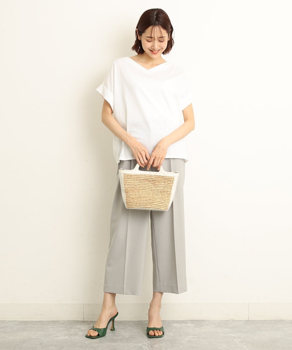 BPCGP53140 MK MICHEL KLEIN BAG(MK ミッシェルクラン バッグ) [3WAY]ラフィアミニバッグ アイボリー