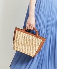 BPCGP53140 MK MICHEL KLEIN BAG(MK ミッシェルクラン バッグ) [3WAY]ラフィアミニバッグ ベージュ