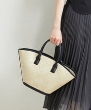 BPCGP54160 MK MICHEL KLEIN BAG(MK ミッシェルクラン バッグ) [インバッグ付き]扇型トートバッグ ブラック
