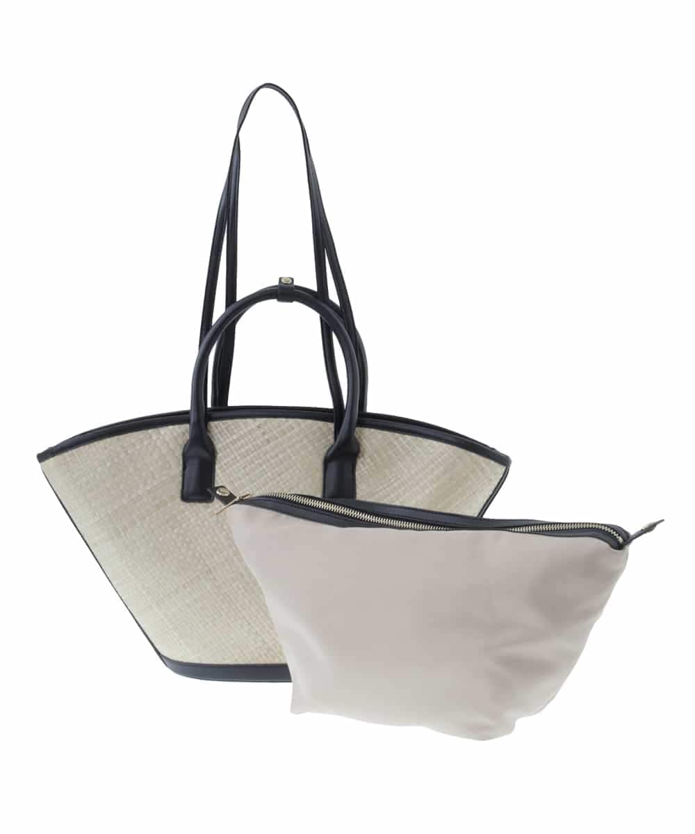 BPCGP54160 MK MICHEL KLEIN BAG(MK ミッシェルクラン バッグ) [インバッグ付き]扇型トートバッグ ブラック