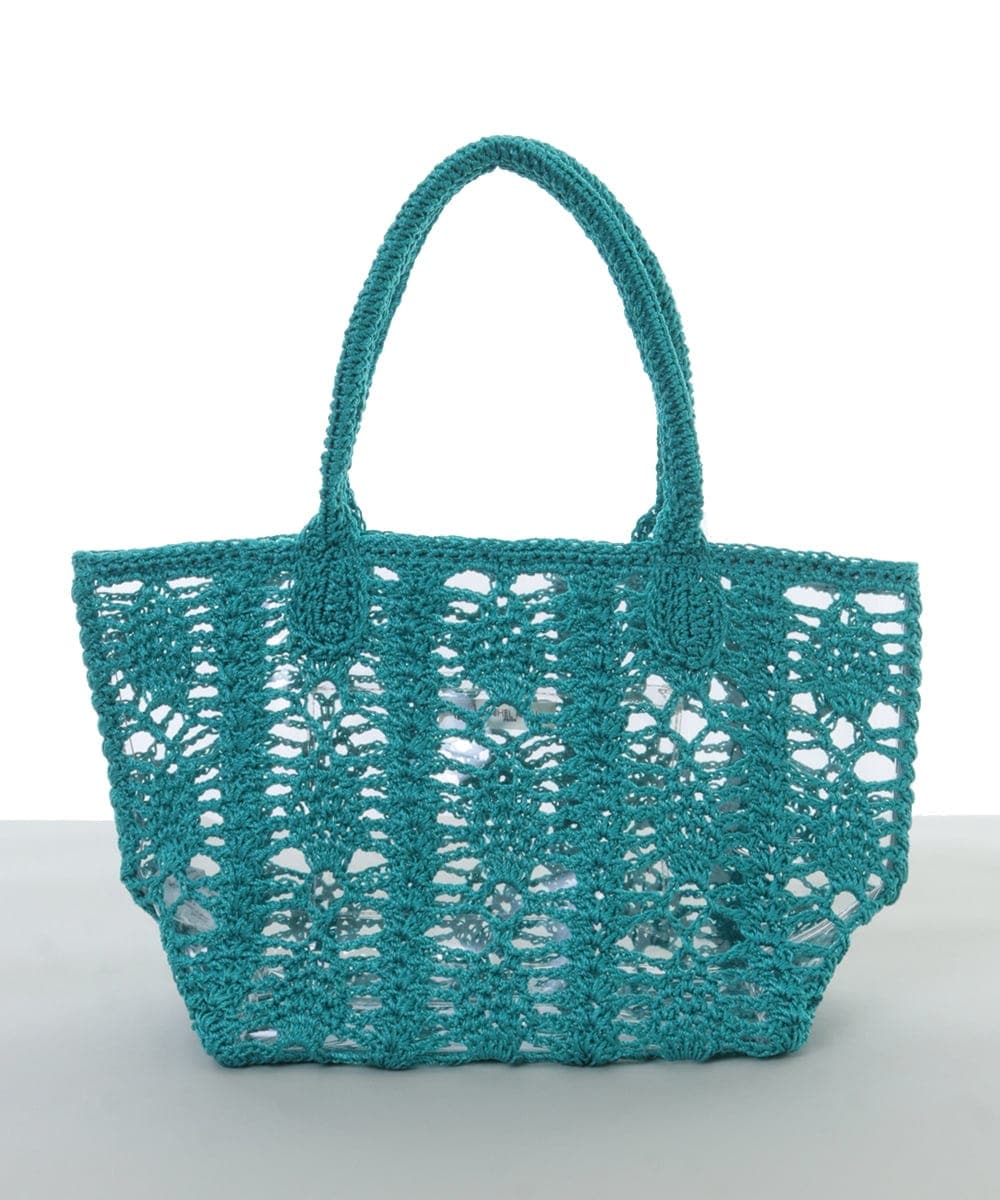 BPCGP57130 MK MICHEL KLEIN BAG(MK ミッシェルクラン バッグ) かぎ編みデザイントートバッグ グリーン