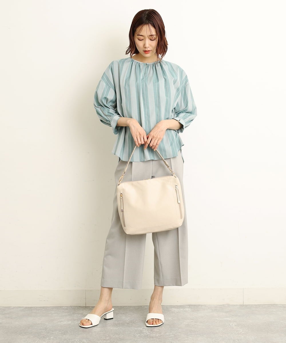 BPCGP63140 MK MICHEL KLEIN BAG(MK ミッシェルクラン バッグ) 【2WAY】デザインハンドルフェイクレザートートバッグ ベージュ