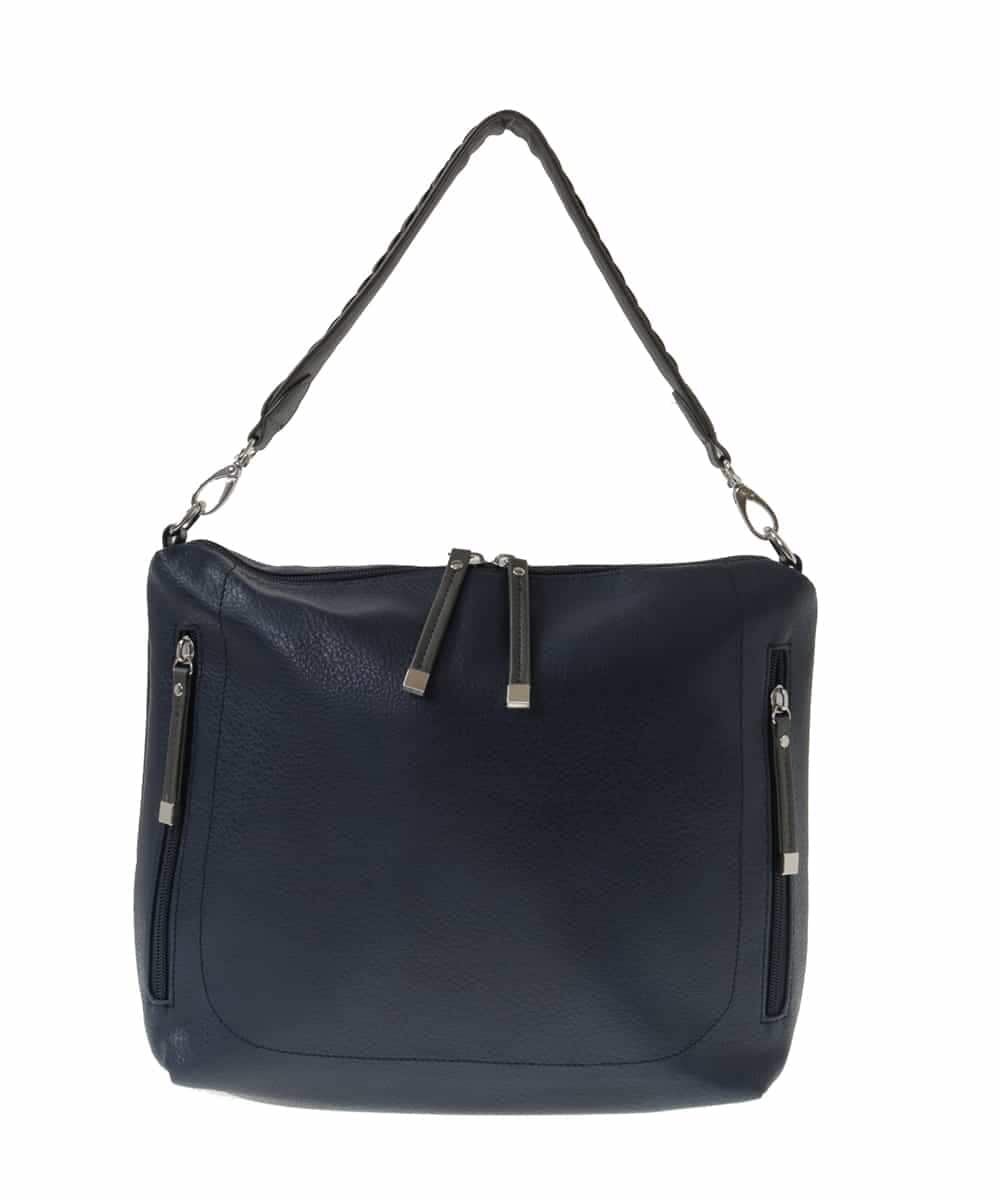BPCGP63140 MK MICHEL KLEIN BAG(MK ミッシェルクラン バッグ) 【2WAY】デザインハンドルフェイクレザートートバッグ ネイビー