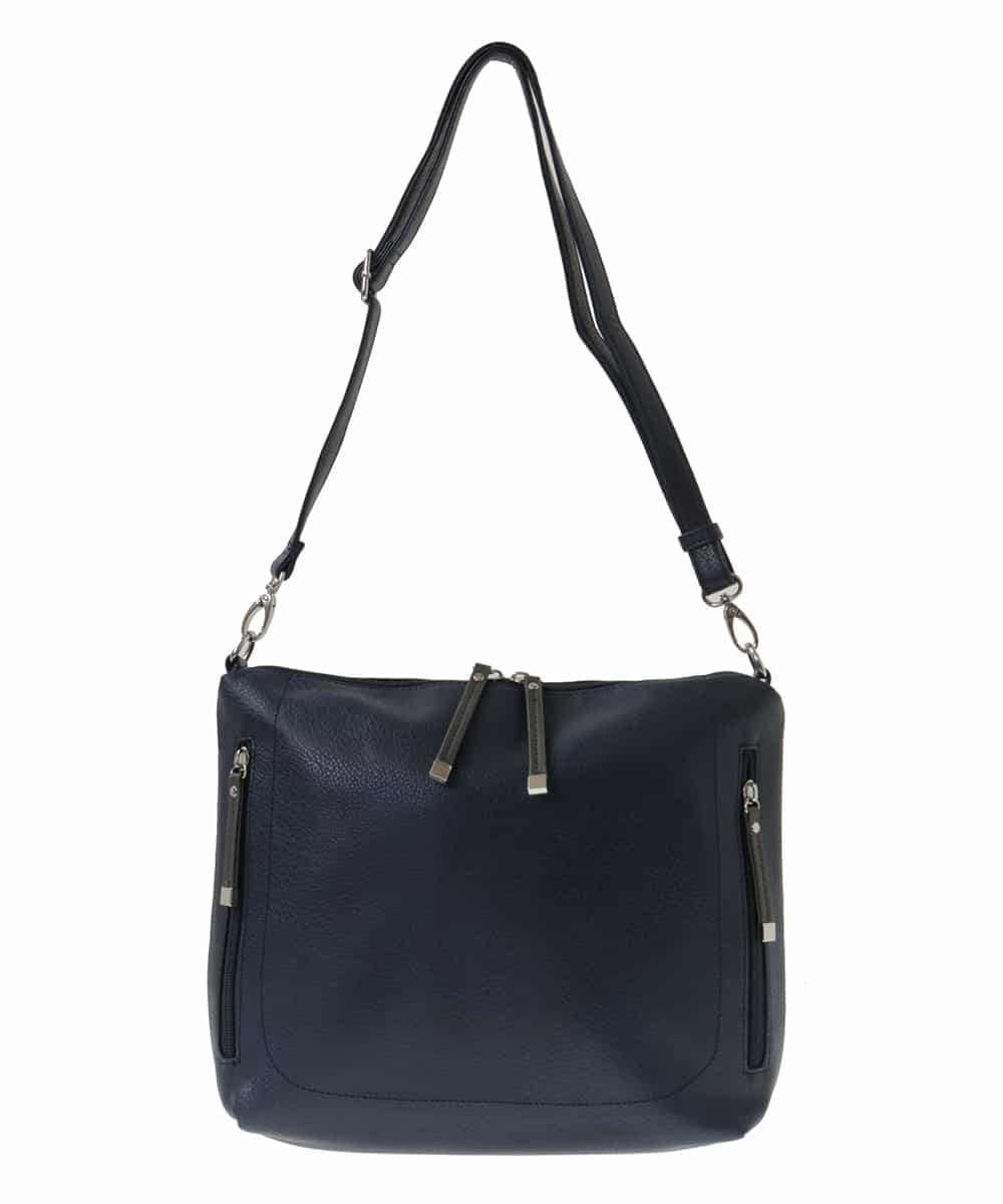 BPCGP63140 MK MICHEL KLEIN BAG(MK ミッシェルクラン バッグ) 【2WAY】デザインハンドルフェイクレザートートバッグ ネイビー