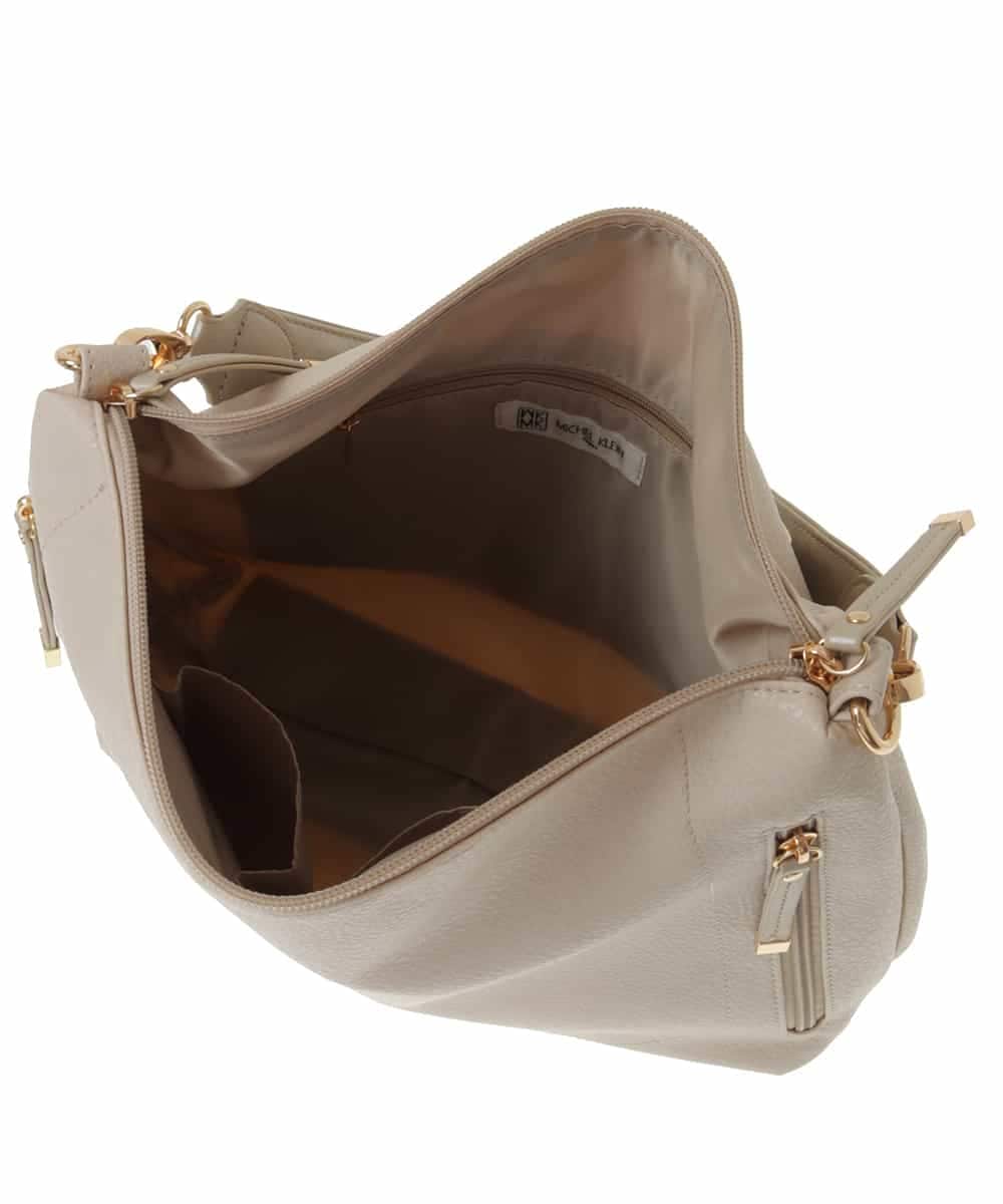 BPCGP63140 MK MICHEL KLEIN BAG(MK ミッシェルクラン バッグ) 【2WAY】デザインハンドルフェイクレザートートバッグ ネイビー