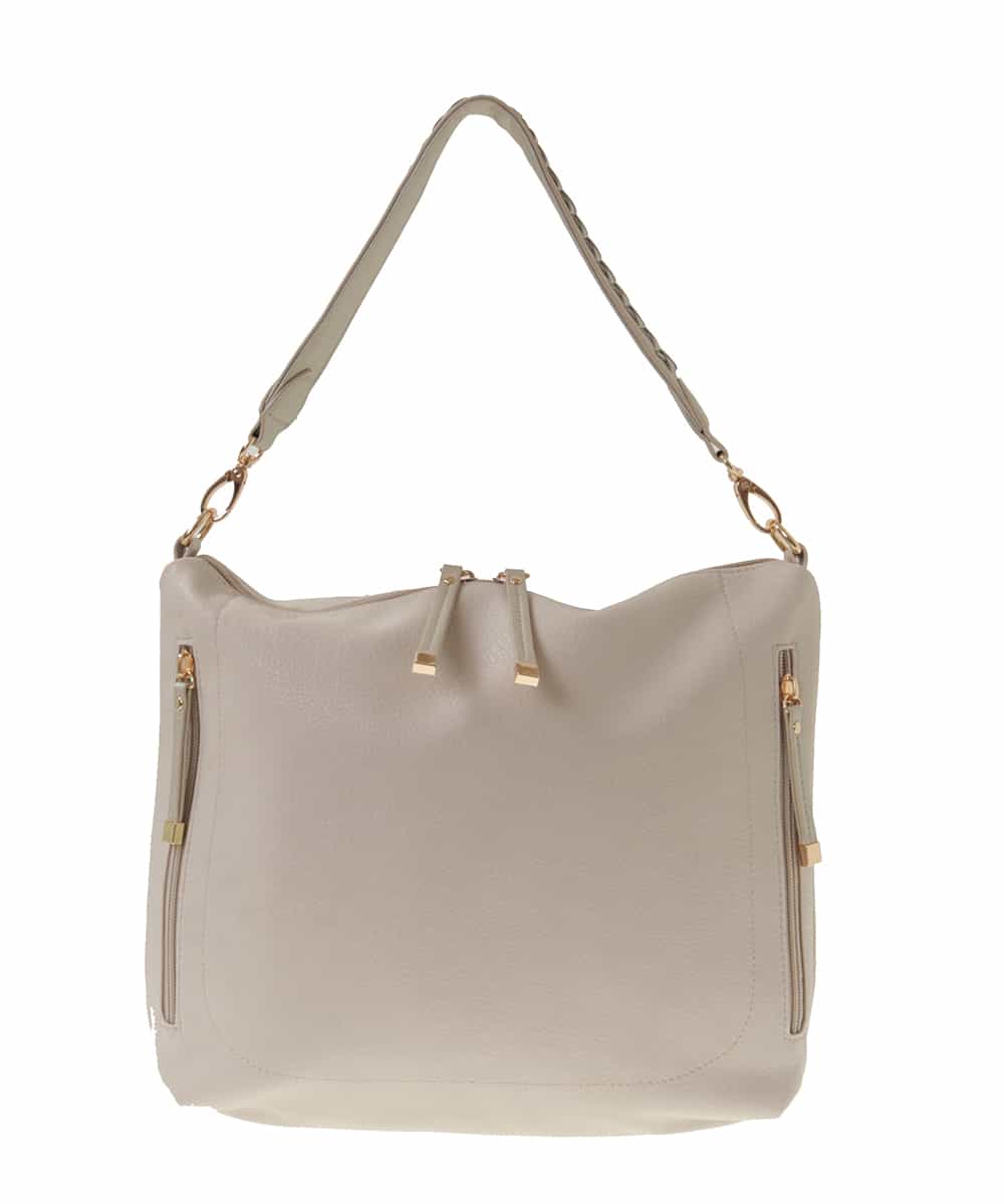 BPCGP63140 MK MICHEL KLEIN BAG(MK ミッシェルクラン バッグ) 【2WAY】デザインハンドルフェイクレザートートバッグ ベージュ